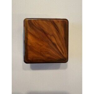 Vtg~1920's Ring Box Only, Tortoise Shell Celluloid Made In Italy 2.25”